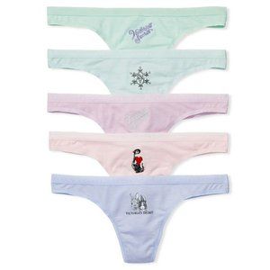 LAST ONE AVAILABLE!! - New Victoria's Secret 5 Pack Cotton Thong Panties Size XL